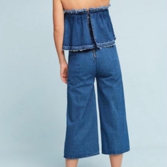 Hei hei Anthropologie denim strapless jumpsuit - Picture 2 of 8